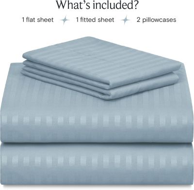 3-PC Striped Silky Soft Cooling Deep Pocket Sheet Set, TwinXL
