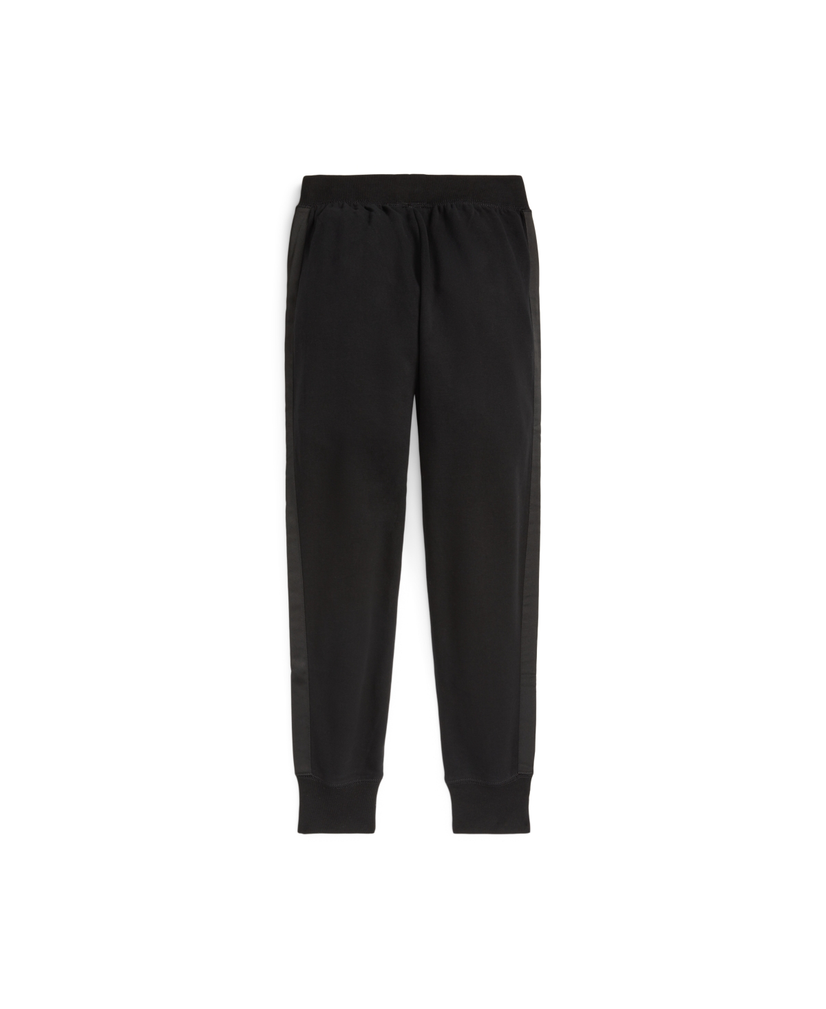 Shop Polo Ralph Lauren Big Girls Satin-striped Fleece Jogger Pants In Polo Black With Park Avenue Red