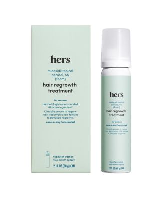 Hers Hair Regrowth Treatment Minoxidil 5% Topical Foam - Macy's