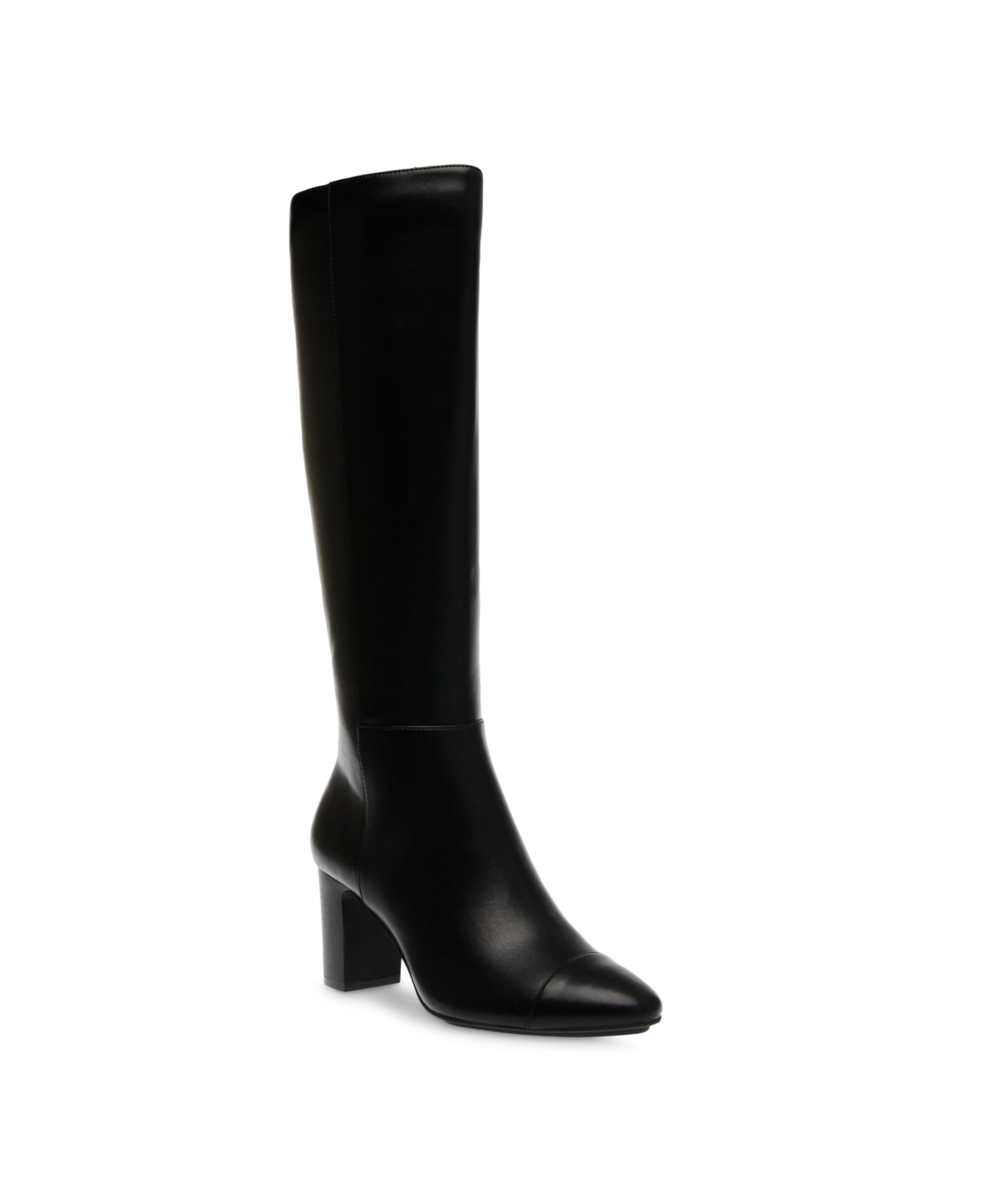 Women's Spencer Almond Toe Knee High Wide Calf Boots - Black Smooth