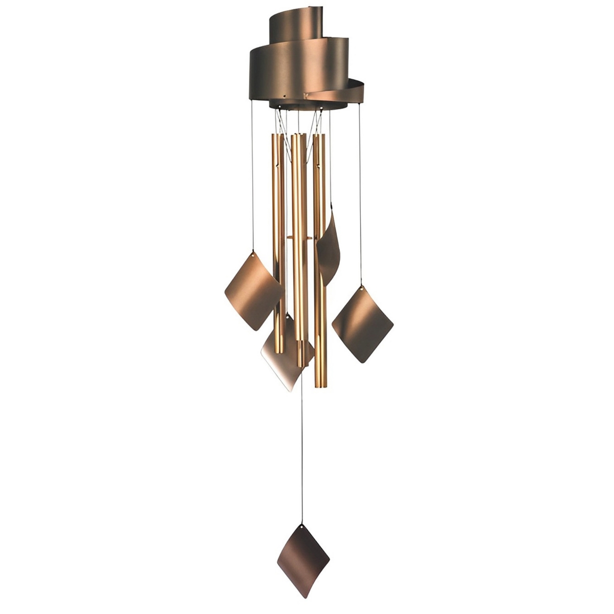 32" Long Bronze Copper Contemporary Wind Chime Home Decor Perfect Gift for House Warming, Holidays and Birthdays - Bronze