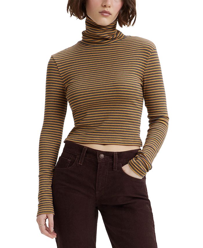 Women's ribbed hotsell turtleneck top