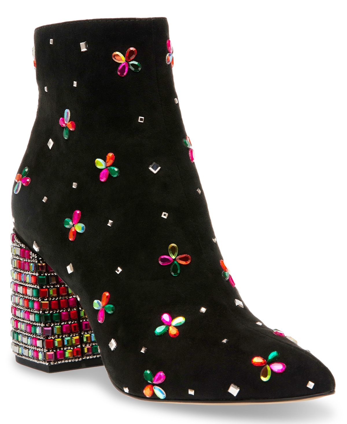 Betsey Johnson Joise Womens Embellished Man Made Ankle Boots In Multi