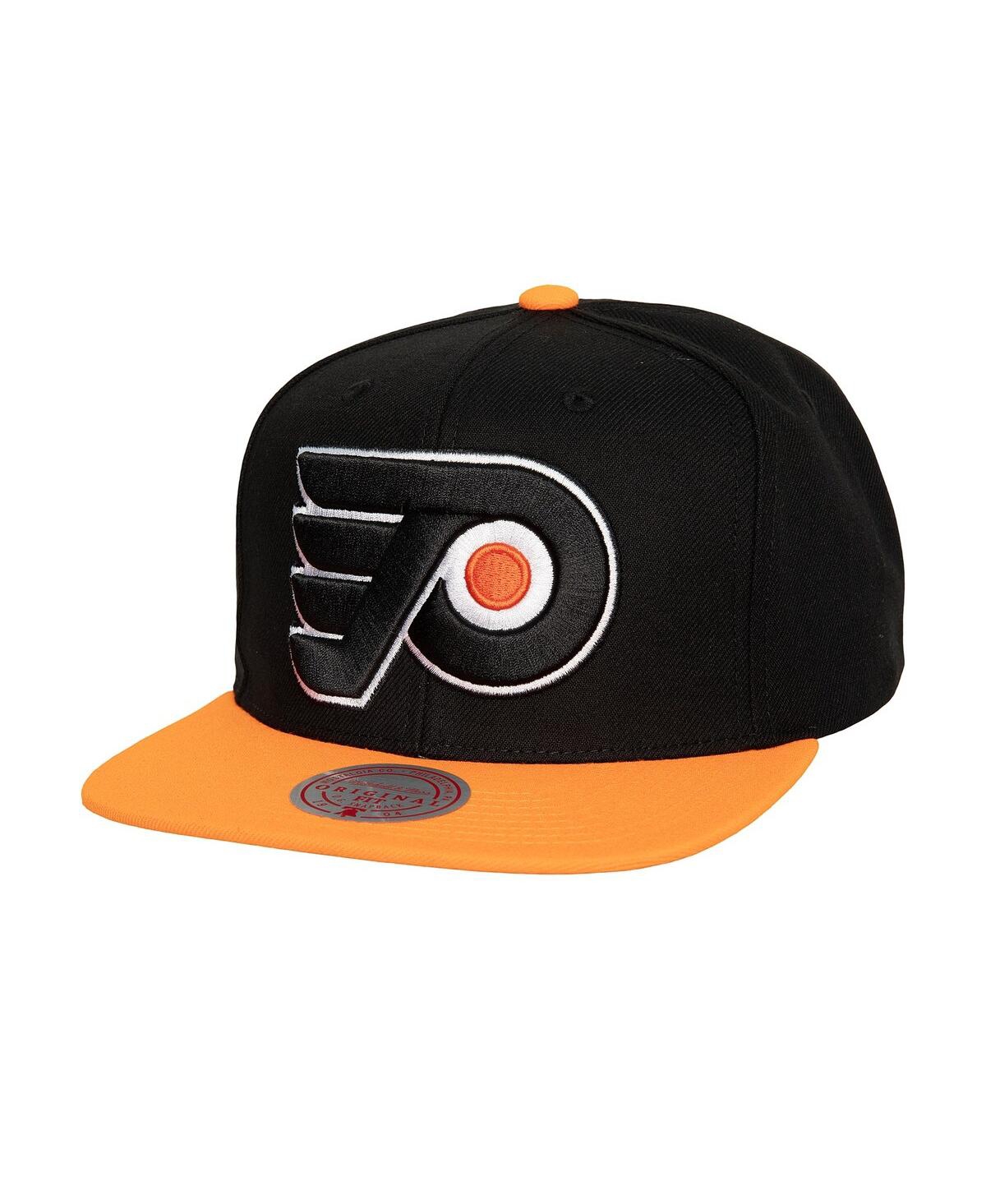 Mitchell & Ness Men's  Black Philadelphia Flyers Core Team Ground 2.0 Snapback Hat In Black