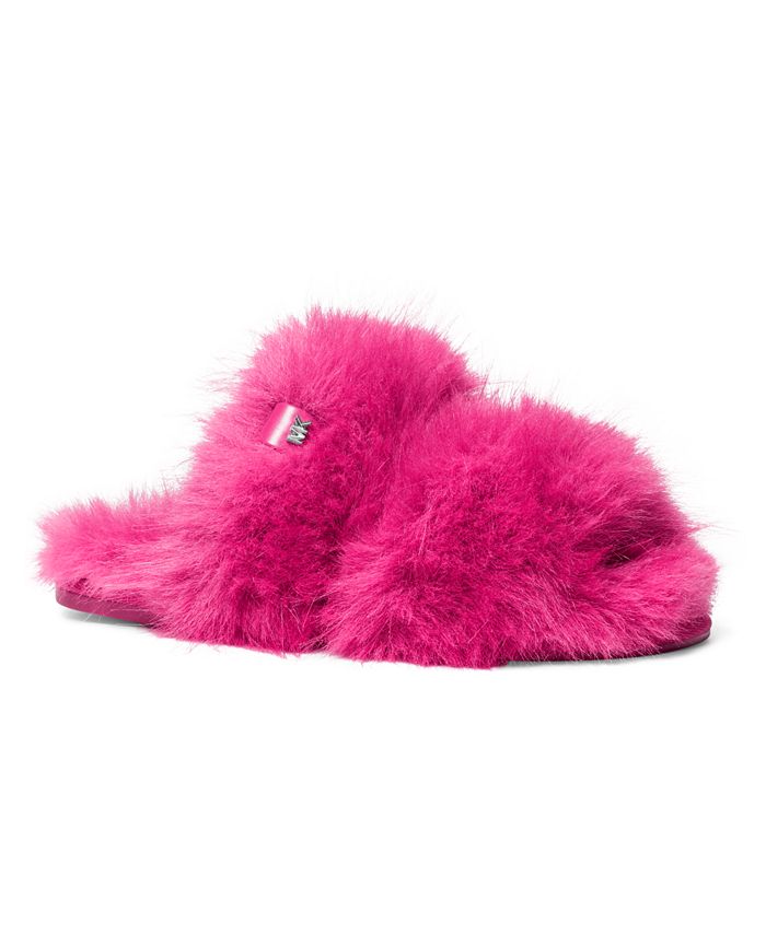 Prada Cozy Logo Pink Fur Slides 10/40