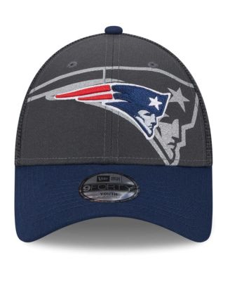 Big Boys and Girls Graphite New England Patriots Reflect 9FORTY Adjustable Hat