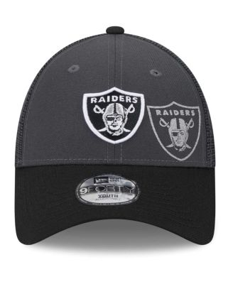 Big Boys and Girls Graphite Las Vegas Raiders Reflect 9FORTY Adjustable Hat