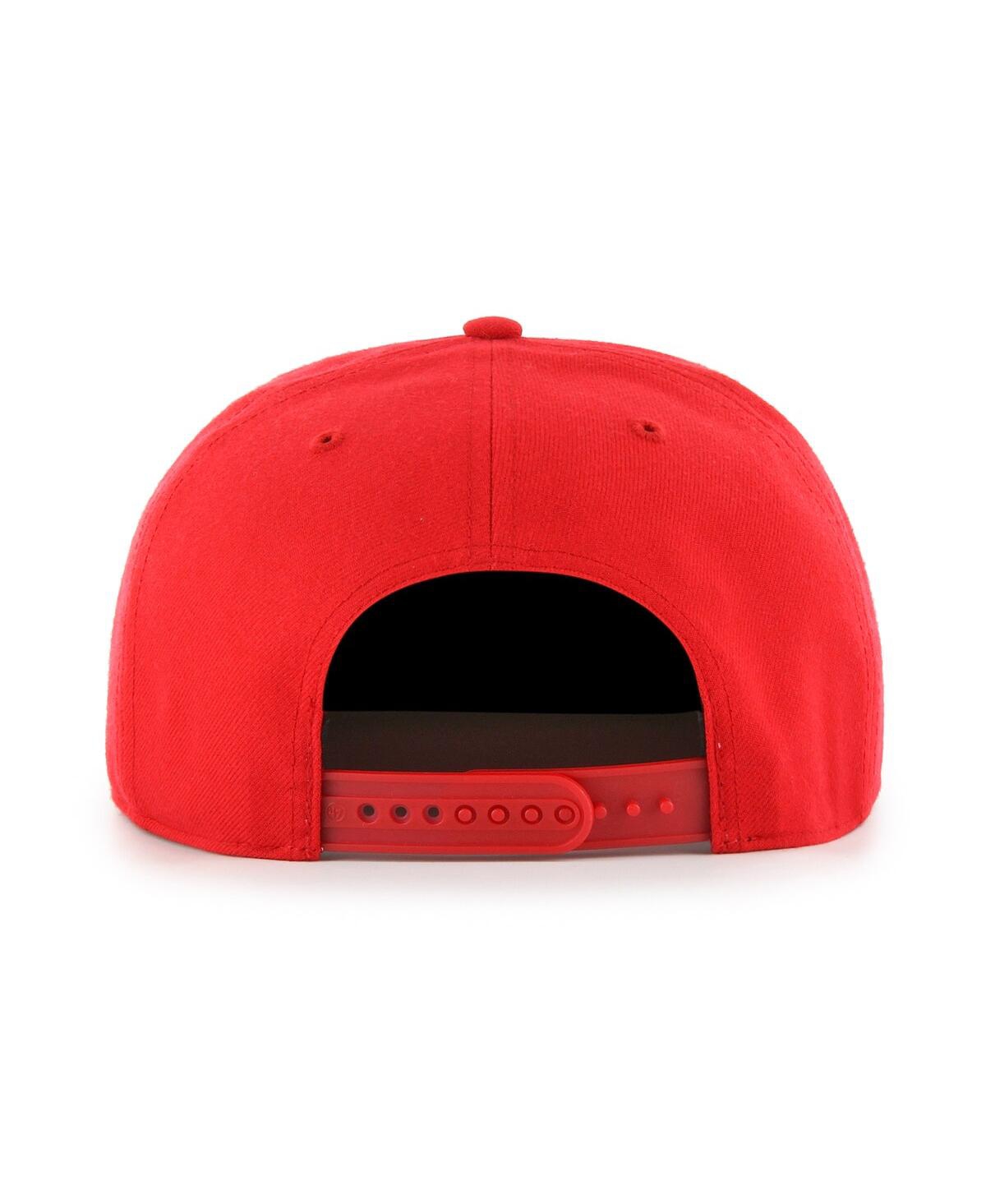Men's '47 BrandPortland Trail Blazers High Post Captain Snapback Hat - Red