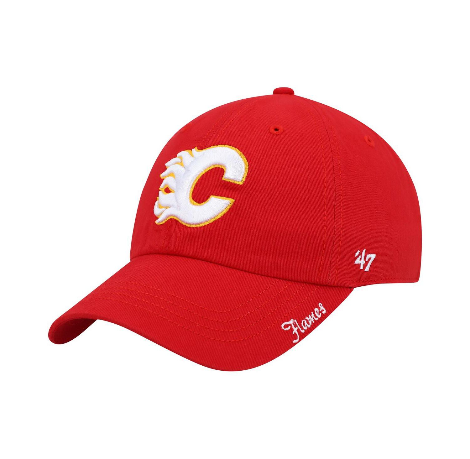 Women's Red Calgary Flames Team Miata Clean Up Adjustable Hat