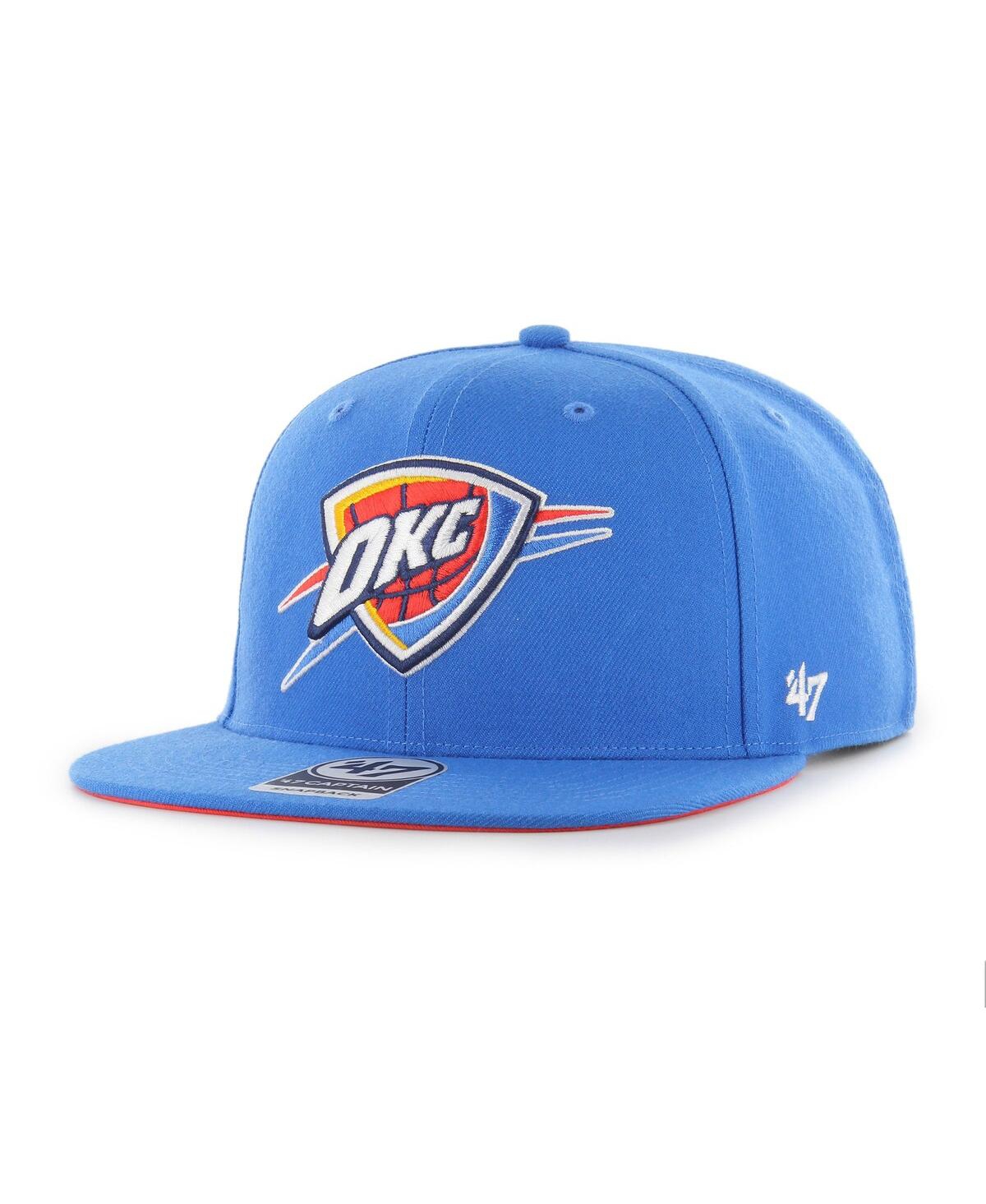 Shop 47 Brand Men's ' Blue Oklahoma City Thunder Sure Shot Captain Snapback Hat