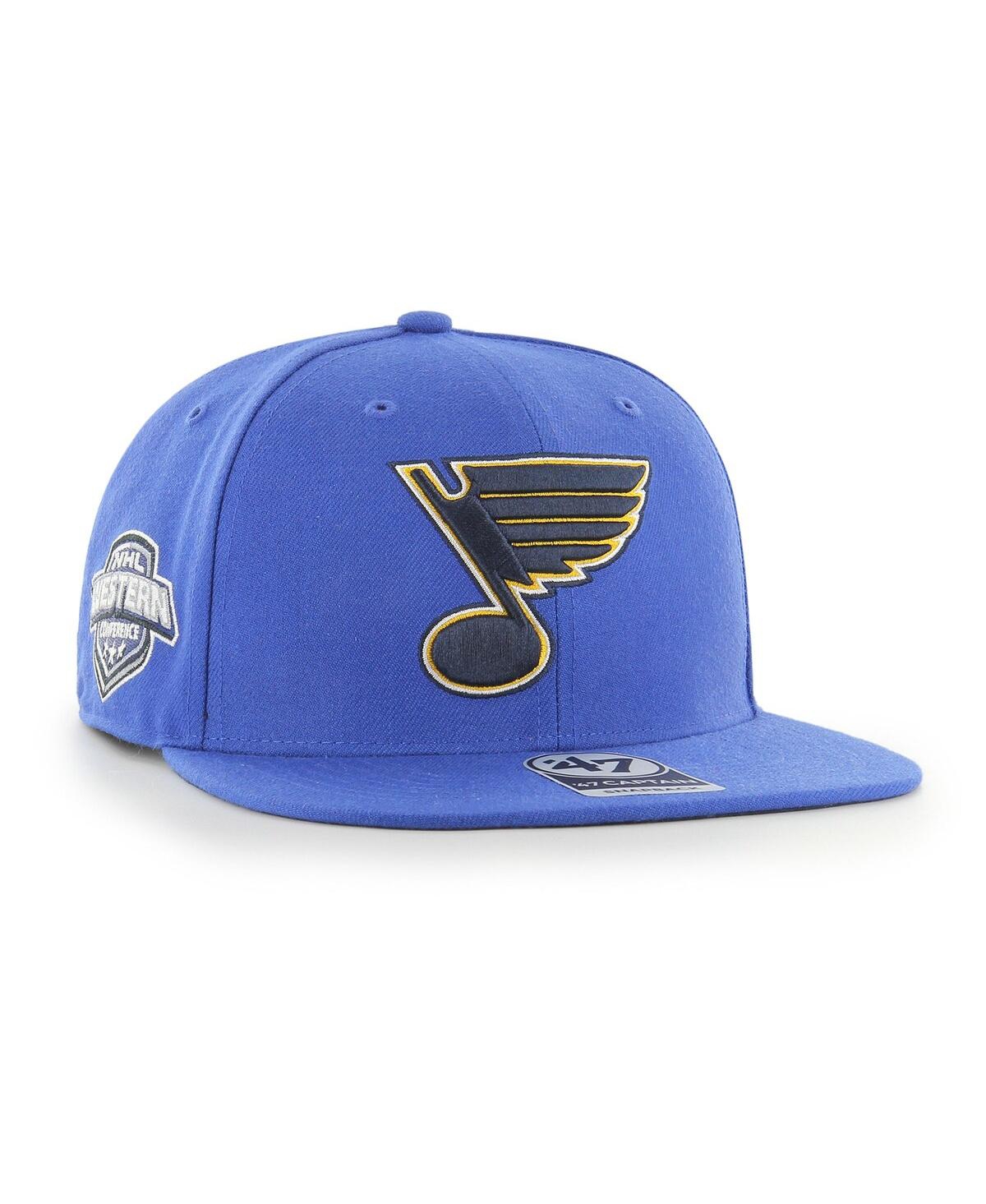 47 Brand Men's ' Blue St. Louis Blues Sure Shot Captain Snapback Hat
