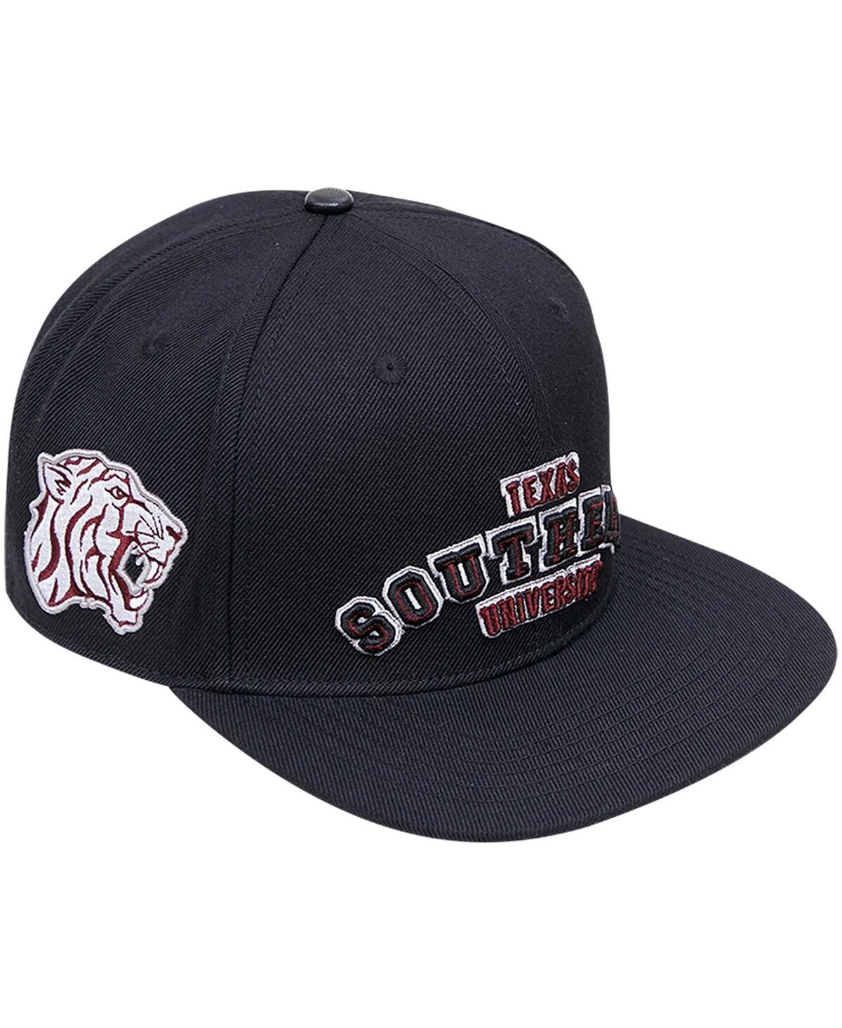 Shop Pro Standard Men's  Black Texas Southern Tigers Arch Over Logo Evergreen Snapback Hat