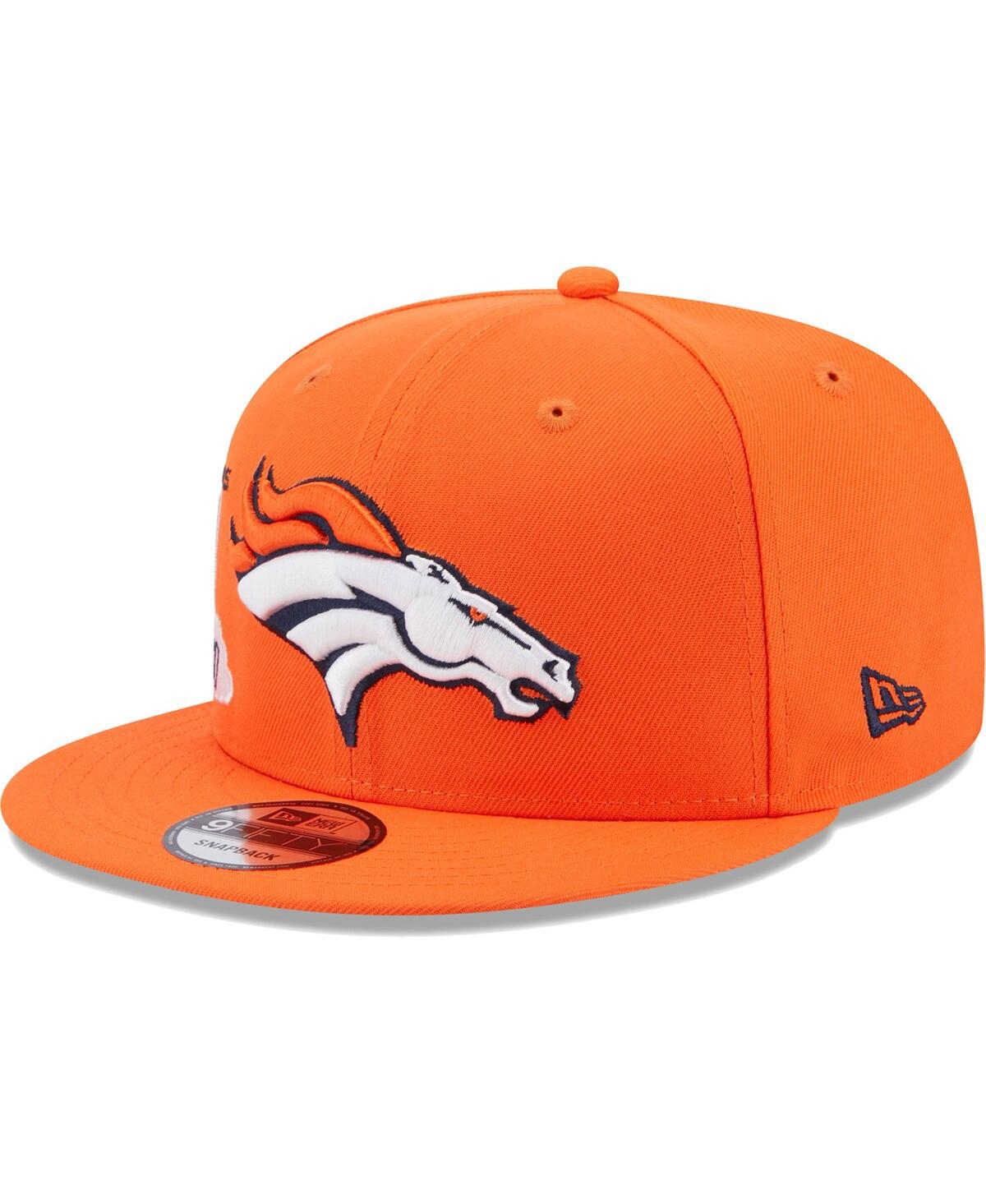 Shop New Era Men's  Orange Denver Broncos Icon 9fifty Snapback Hat
