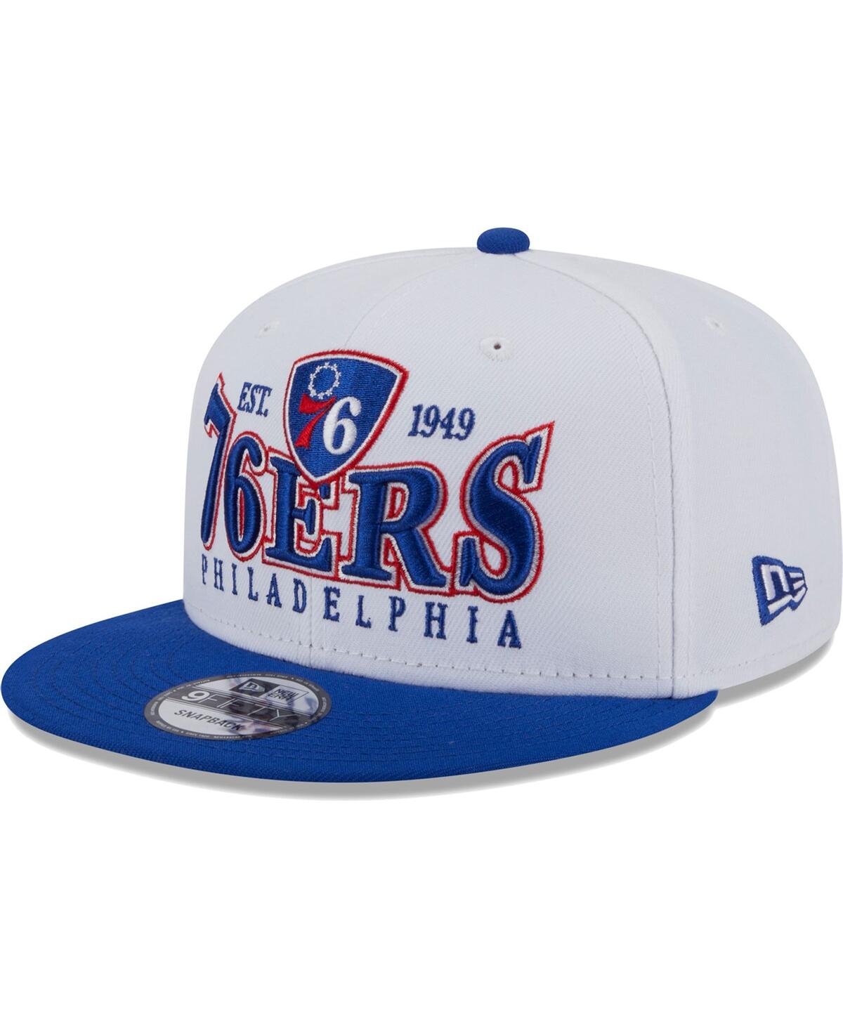 Atlanta Braves New Era Crest 9FIFTY Snapback Hat - White/Royal