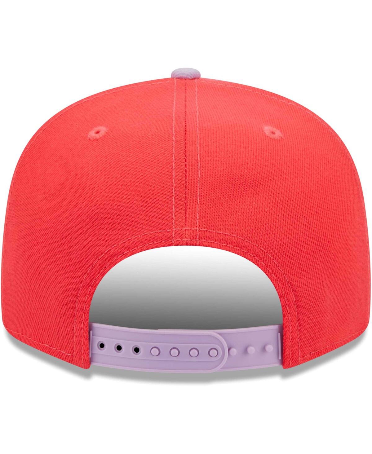 New Era Men's  Red, Purple Los Angeles Dodgers Spring Basic Two-tone 9fifty Snapback Hat In Red,purple