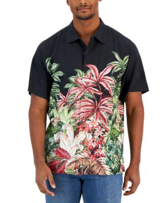 Tommy Bahama - Midnight Haven Button-Front Short Sleeve Foliage Print Shirt