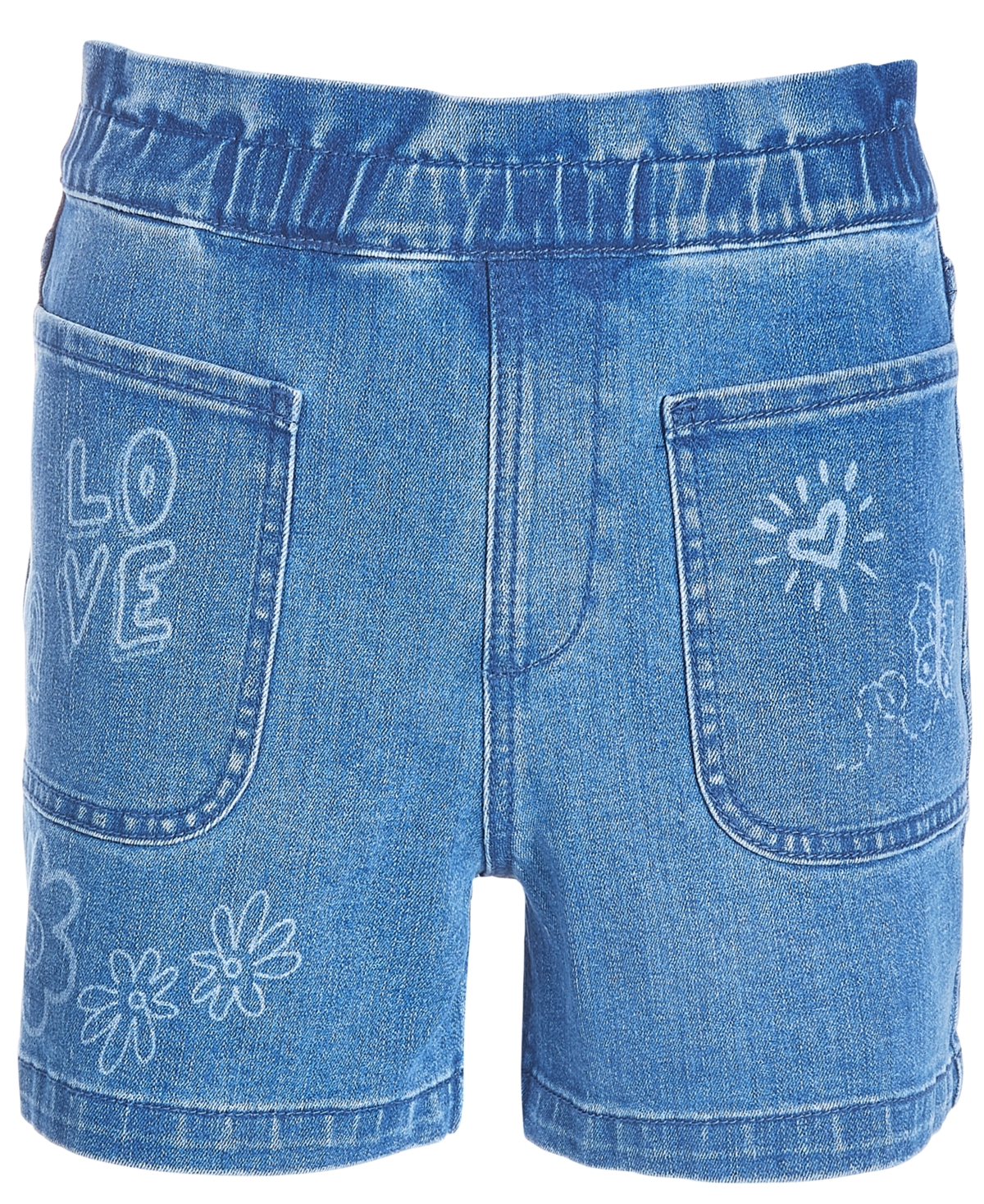 Epic Threads Kids' Little Girls Scribble Paperbag Shorts, Created For Macy's In Sketch Was