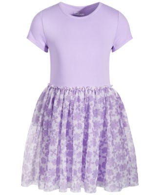 Epic Threads - Little Girls Short-Sleeve Happy Flower Tulle Dress