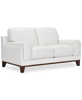 Macy's Jeddo Leather Sofa Collection Created For Macys In Dark Brown