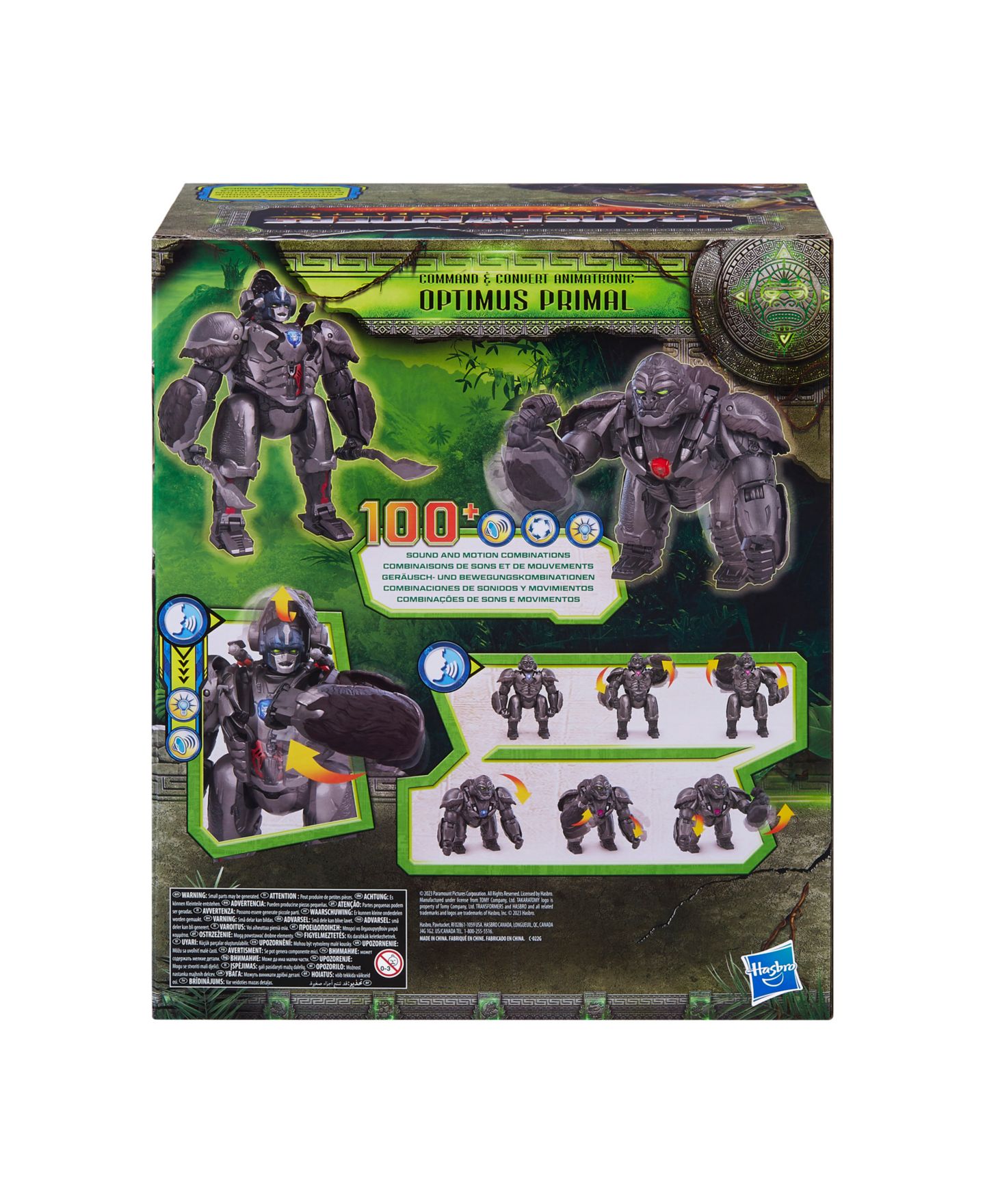 Детские фигурки Transformers Rise of the Beasts Command & Convert Animatronic Optimus Primal — фото 5