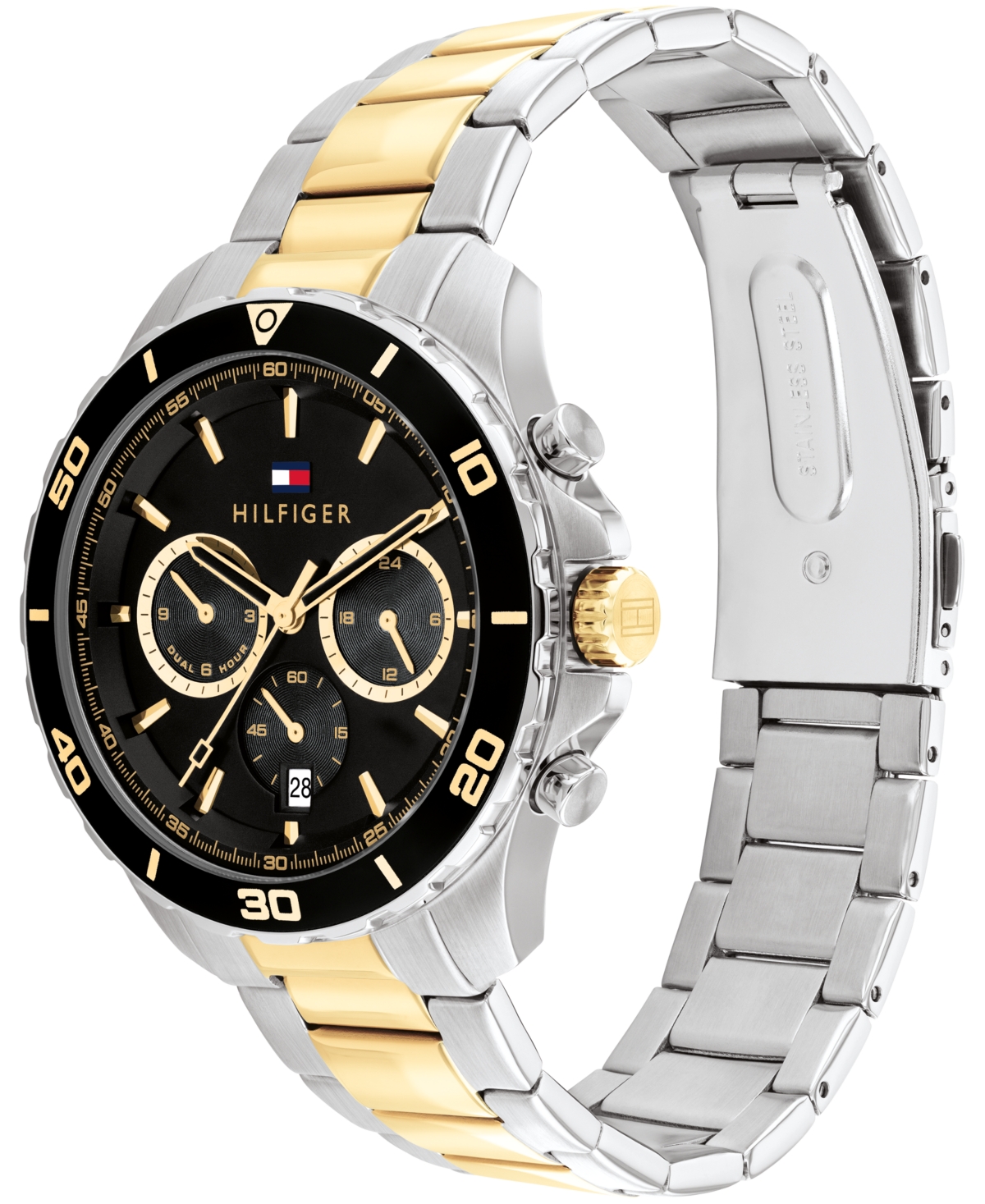 Shop Tommy Hilfiger Men's Multifunction Two-tone Stainless Steel Watch 43mm