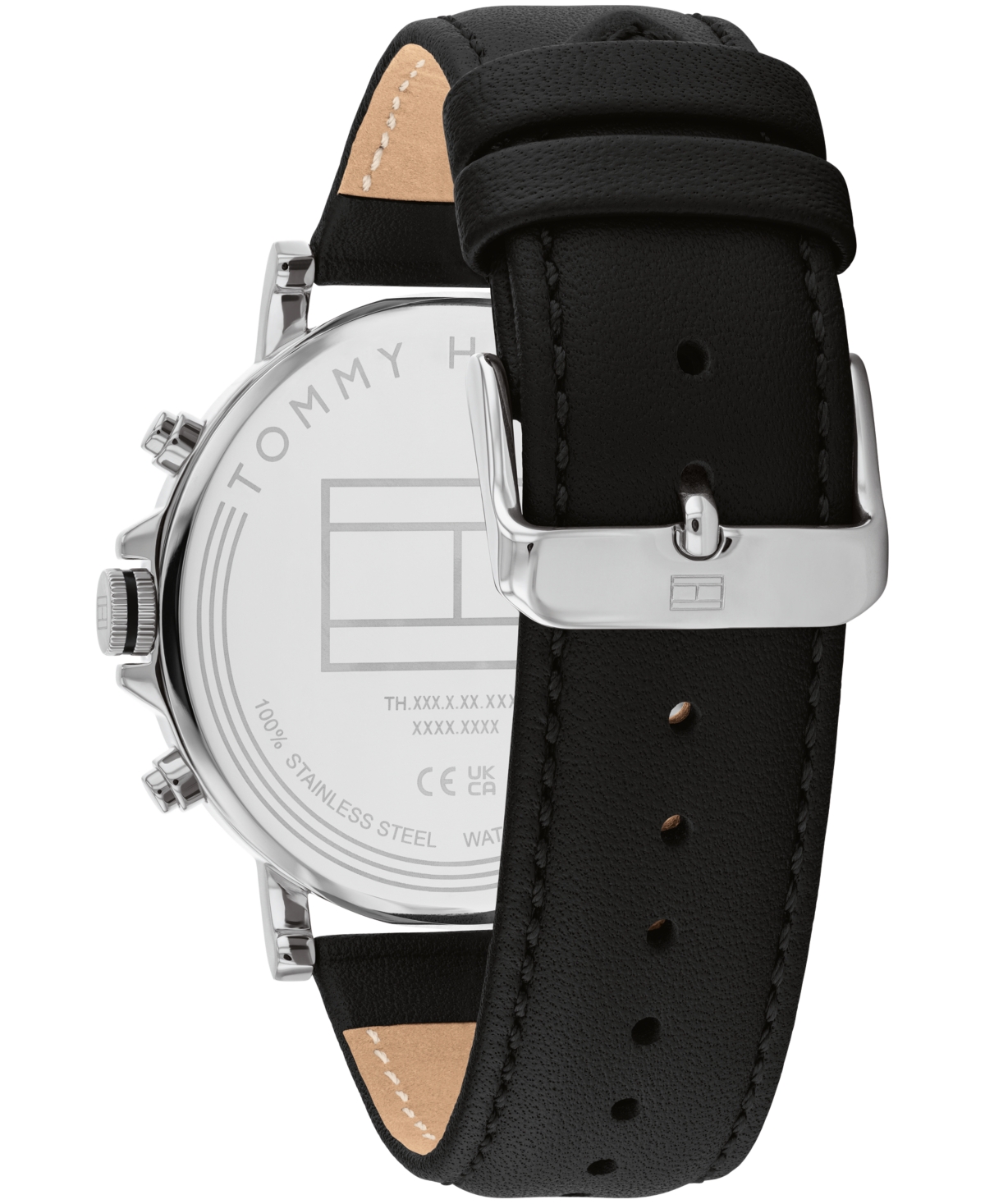 Tommy Hilfiger Men's MultifunctionLeather Watch 43mm - Black