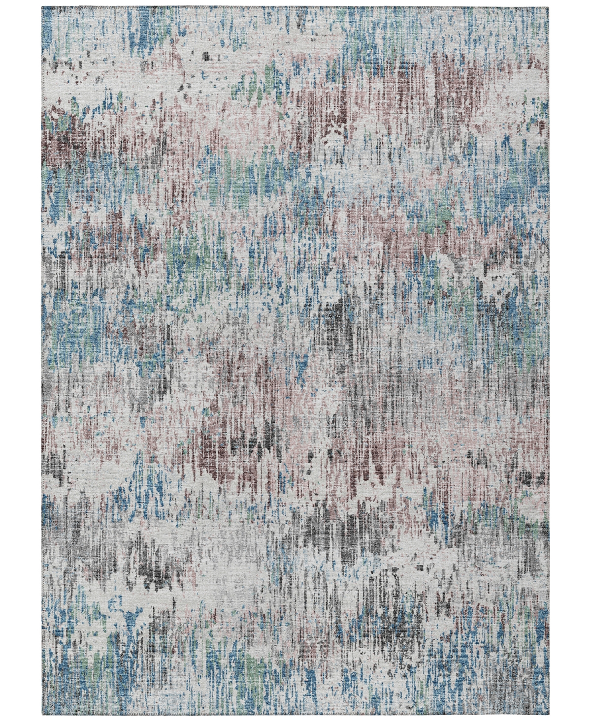 Addison Accord Outdoor Washable AAC31 8' x 10' Area Rug - Multi, Gray