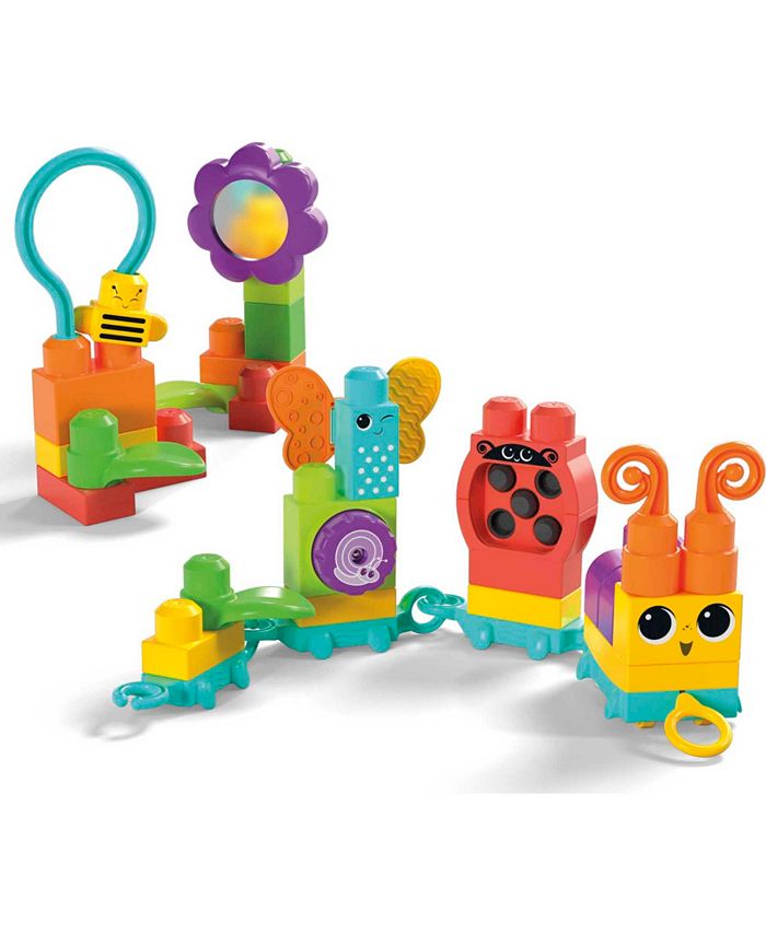 Mega Bloks Fisher-Price Sensory Toy Blocks Move and Groove Caterpillar ...