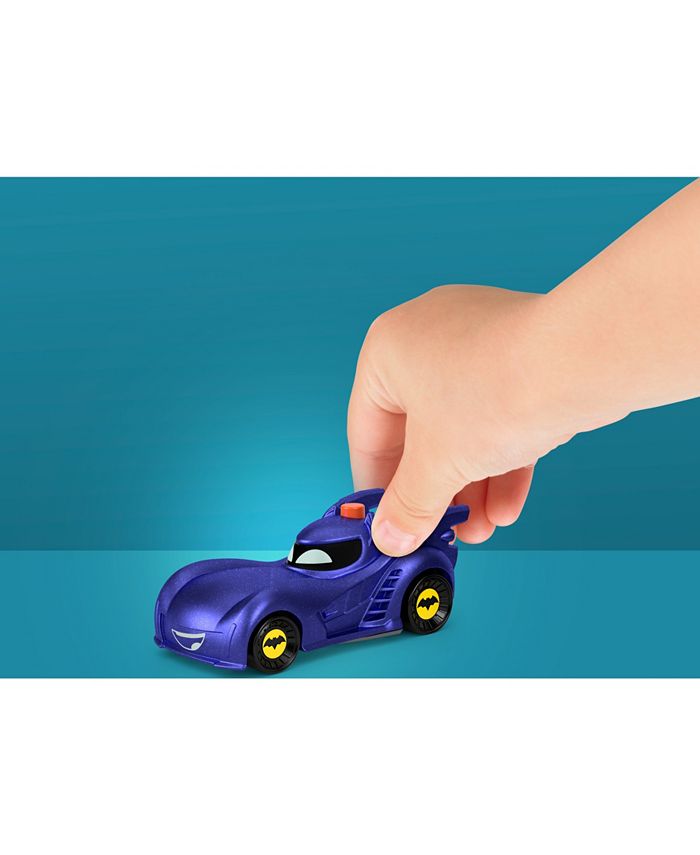 BatWheels FisherPrice DC Lightup Toy Cars, Bam the Batmobile Buff, 2