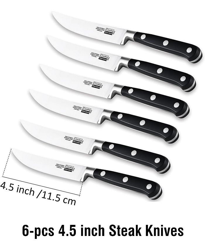 Cooks Standard Steak Knives Set 6Piece, High Carbon Stainless Steel