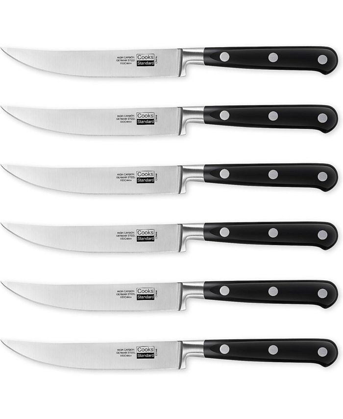 Cooks Standard Steak Knives Set 6Piece, High Carbon Stainless Steel