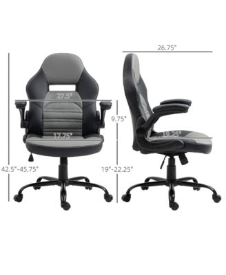 Ergonomic Gaming Chair, Racing Style Computer Chair, Executive Home Office Desk Chair with Metal, Tilt, Adjustable Height, and 360 Swivel Wheels, Black/Grey