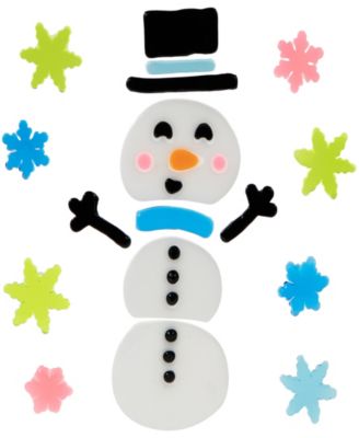 Double Sided Christmas Gel Window Clings, Set of 6