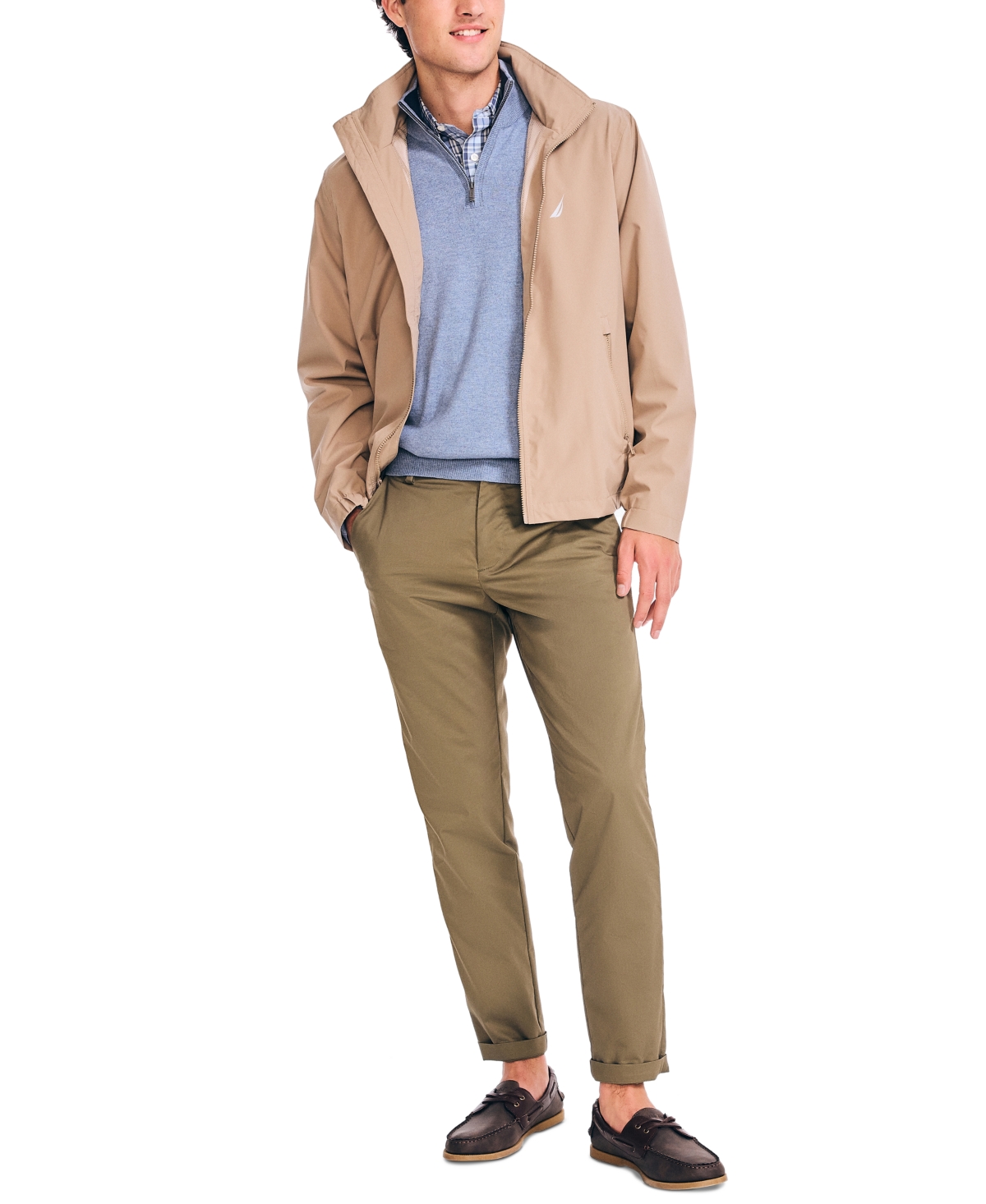 Nautica Classic Fit Anchor Hooded Bomber Jacket | Soft Jackets | Men's  Wearhouse
