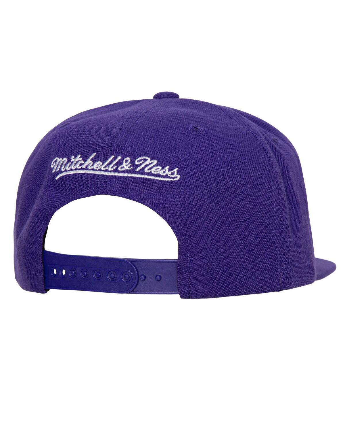 Shop Mitchell & Ness Men's  Purple Los Angeles Lakers Champ Stack Snapback Hat