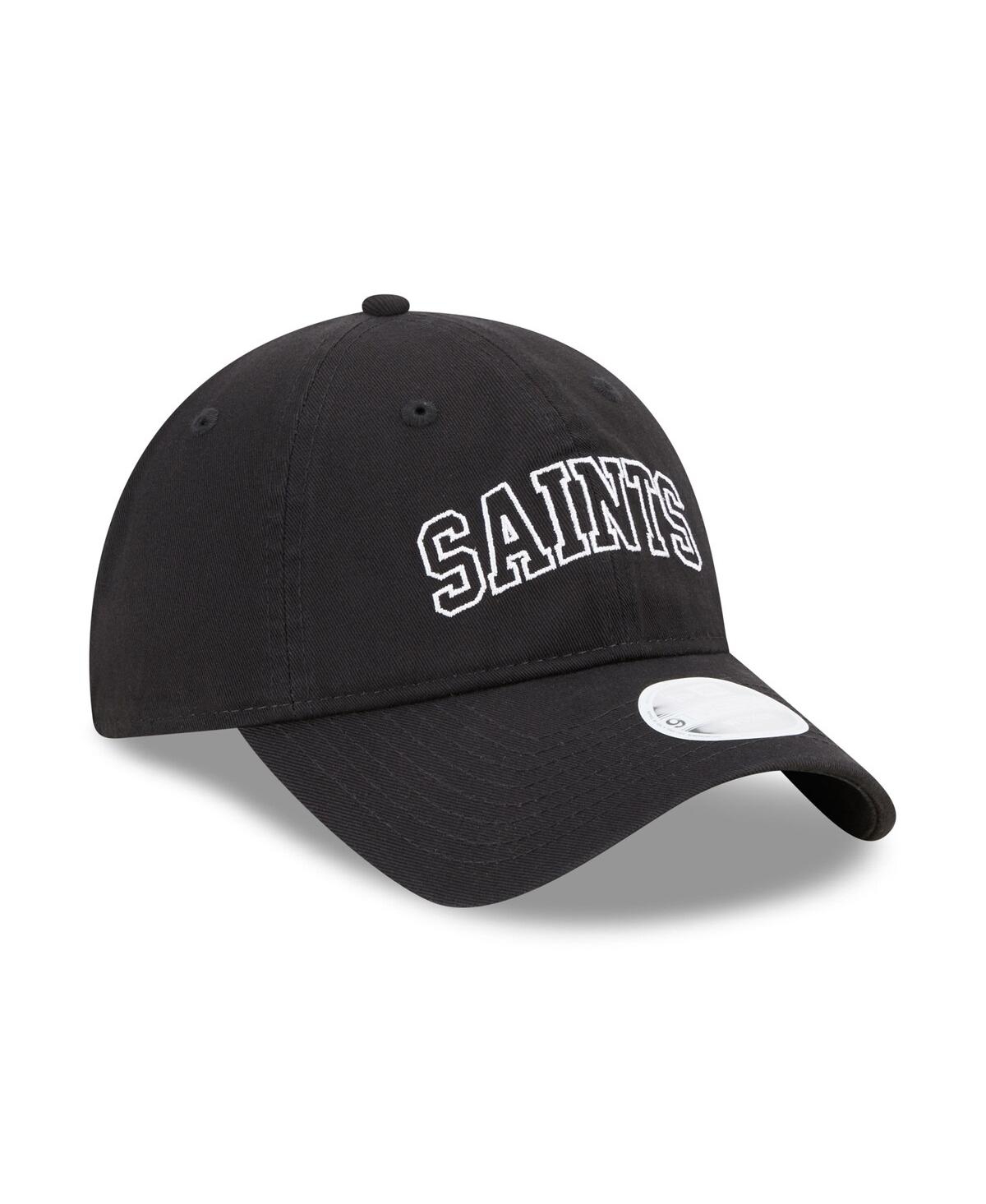 Women's New EraNew Orleans Saints Collegiate 9TWENTY Adjustable Hat - Black