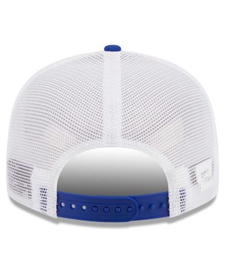 Men's Royal, White Golden State Warriors Tear Trucker 9FIFTY Adjustable Hat