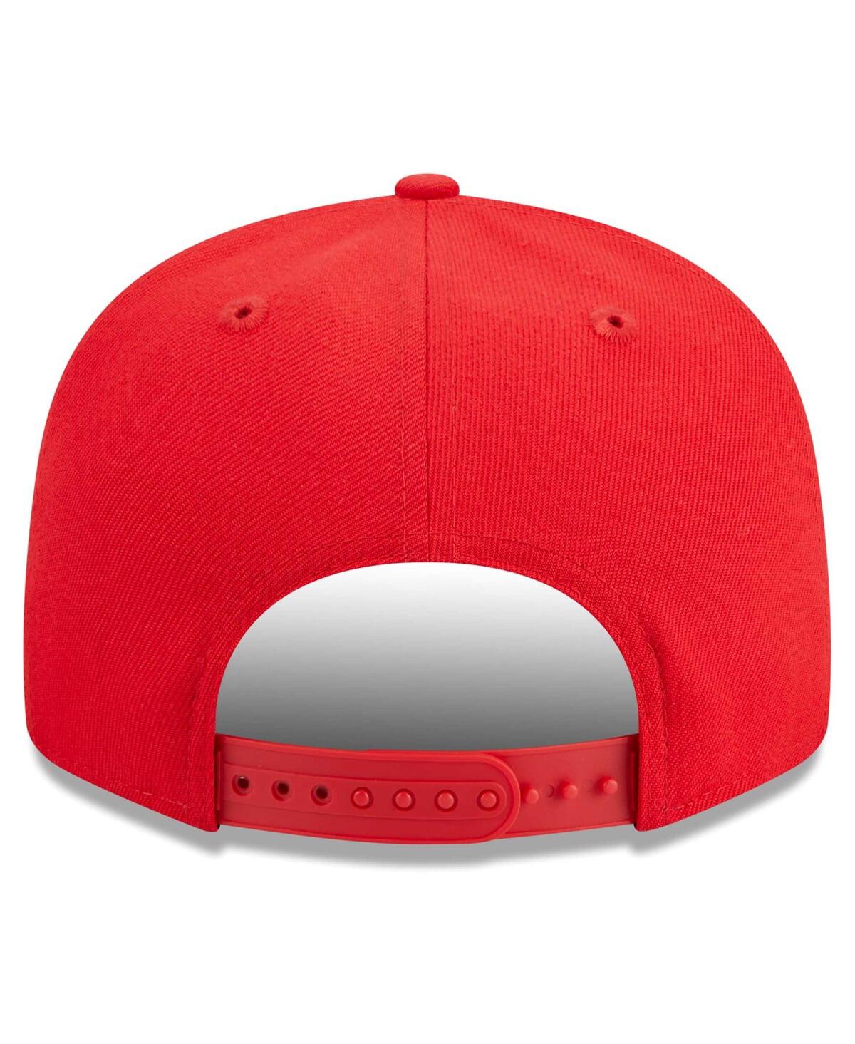 Men's New EraHouston Rockets Golden Tall Text 9FIFTY Snapback Hat - Red