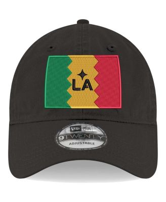Men's Black LA Galaxy Jersey Hook 9TWENTY Adjustable Hat