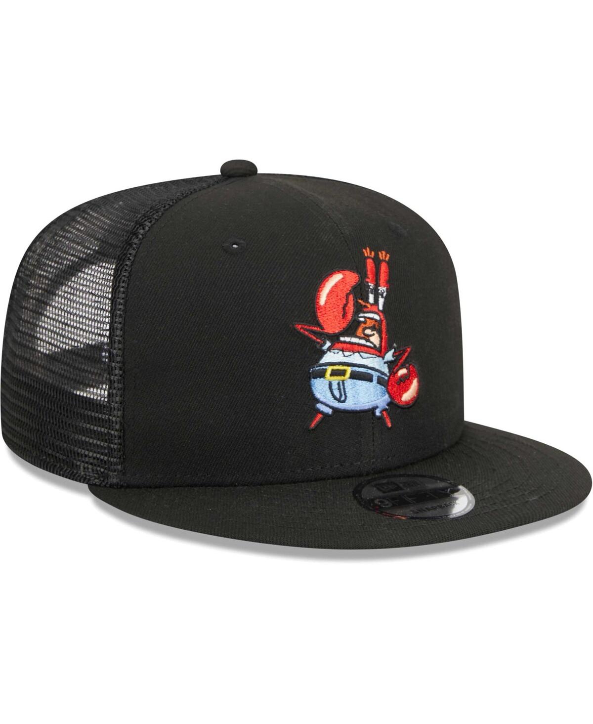Men's New EraSpongeBob SquarePants Mr. Krabs Trucker 9FIFTY Snapback Hat - Black