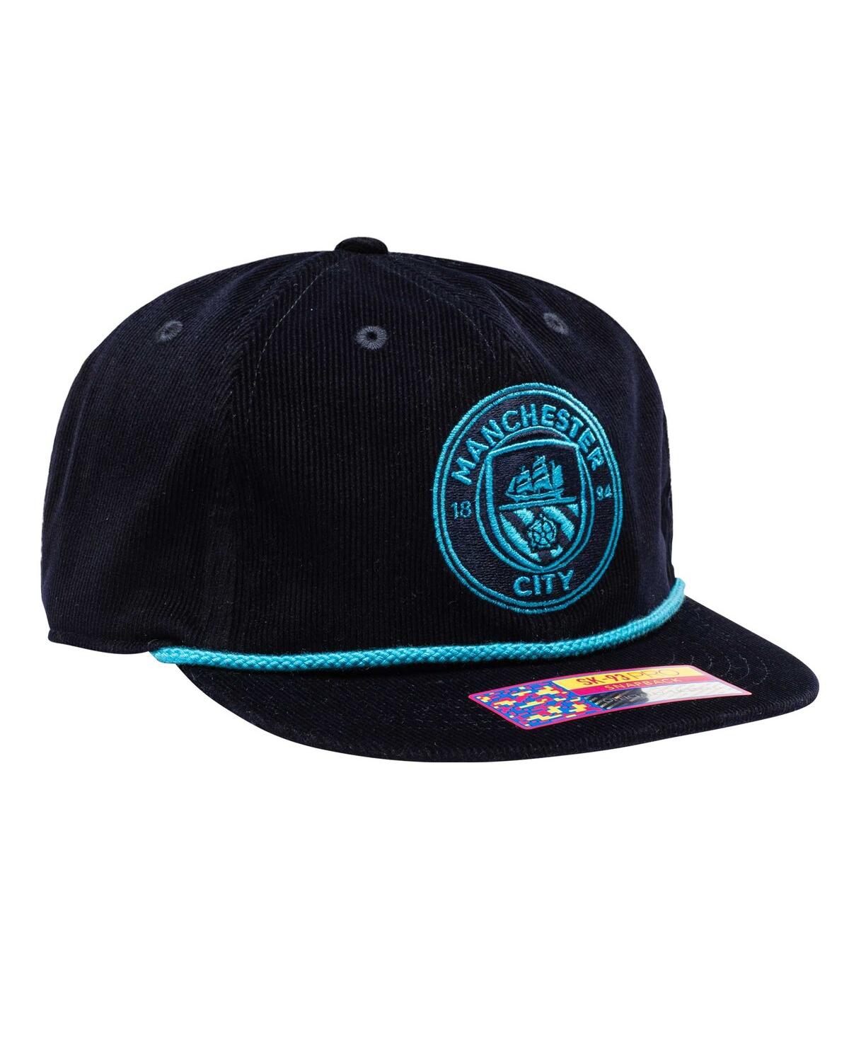 Shop Fan Ink Men's Navy Manchester City Snow Beach Adjustable Hat