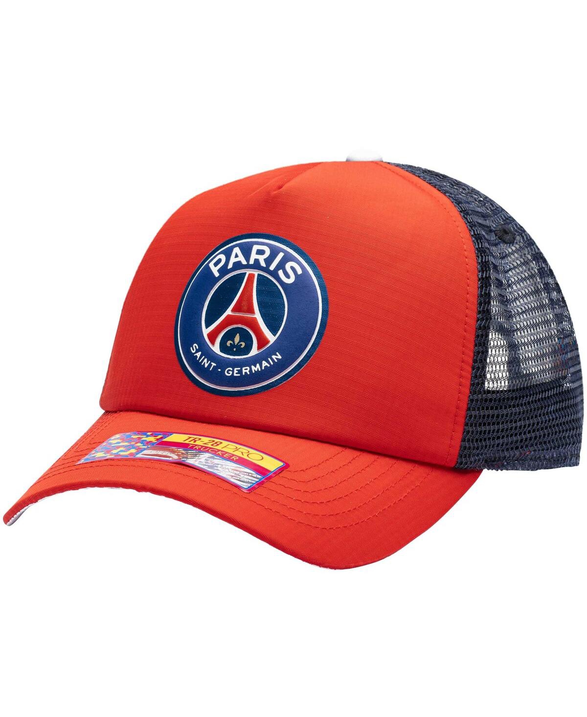 Men's Red Paris Saint-Germain Trucker Adjustable Hat - Red