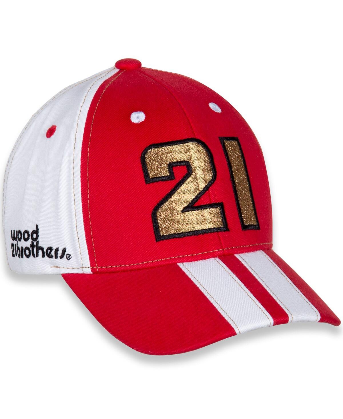 Youth Boys and Girls Checkered Flag Sports White Harrison Burton Motorcraft Big Number Adjustable Hat - White