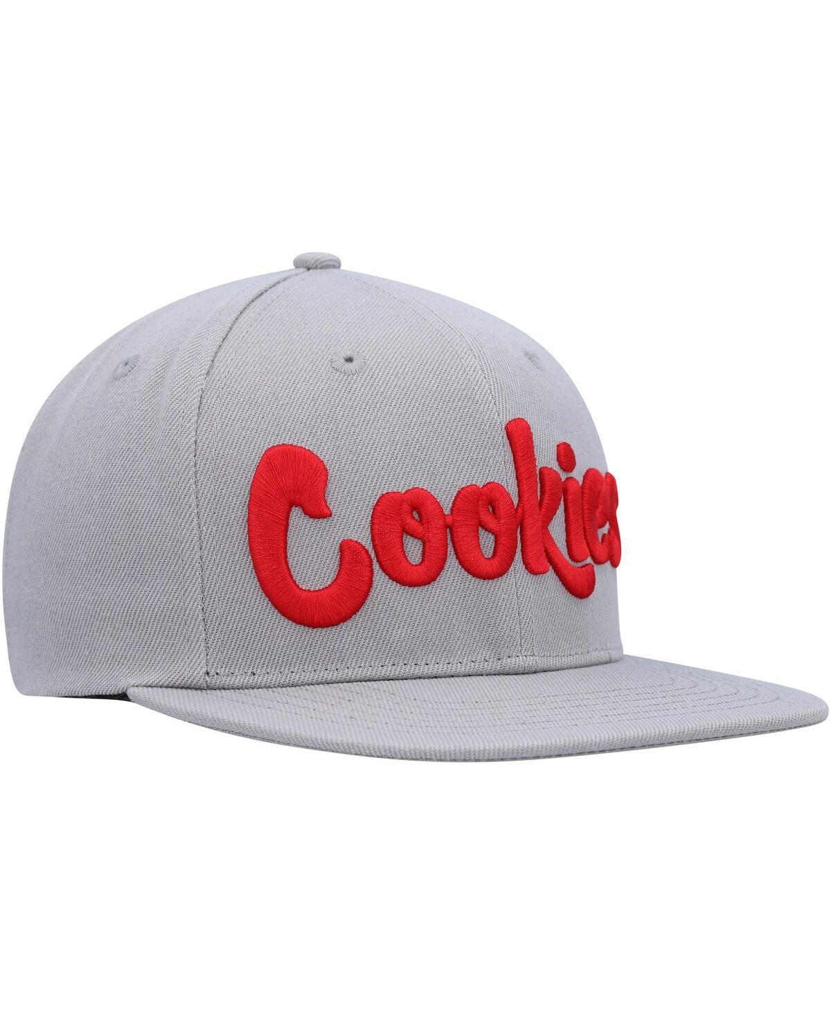Shop Cookies Men's  Heather Gray Original Mint Snapback Hat