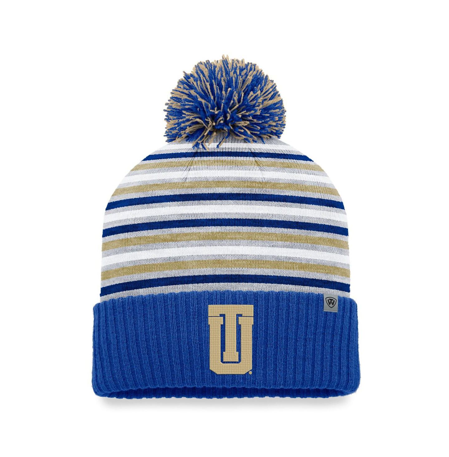Мужская шапка Top of the World Royal Tulsa Golden Hurricane Dash Cuffed Knit Hat with Pom — фото 1