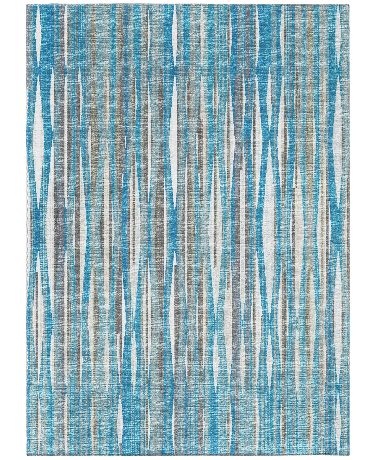 Addison Waverly Outdoor Washable AWA31 5' x 7'6in Area Rug - Blue