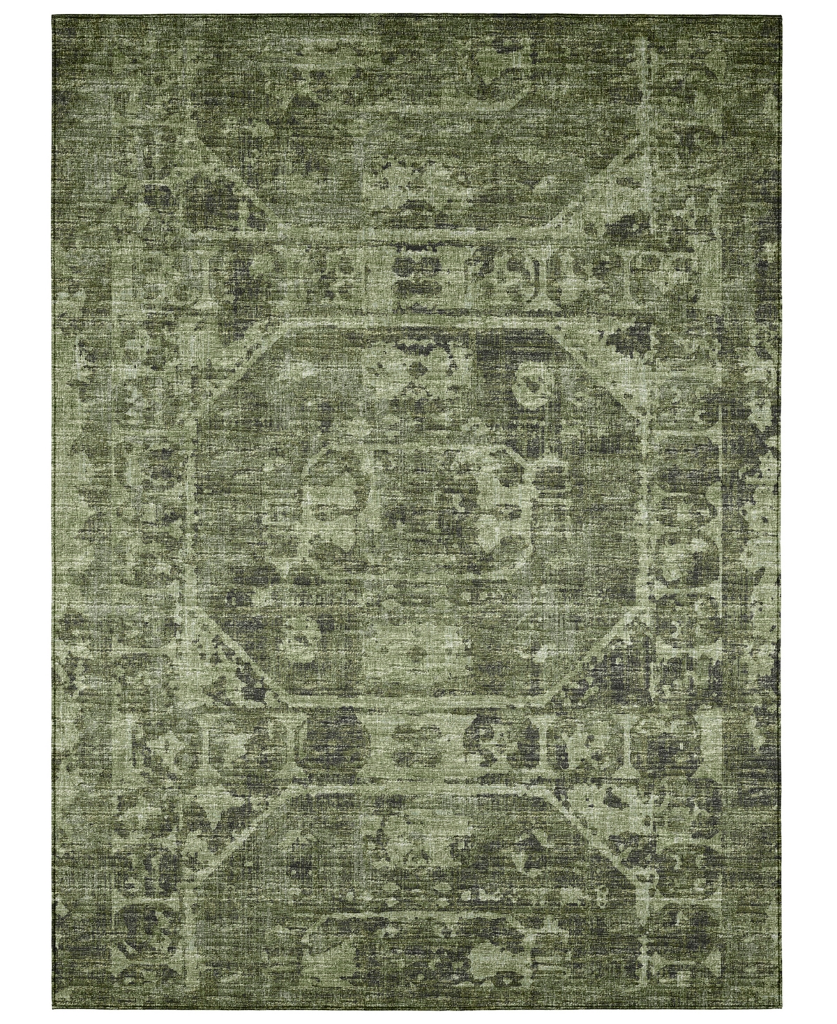 Addison Othello Outdoor Washable AOT32 9' x 12' Area Rug - Olive