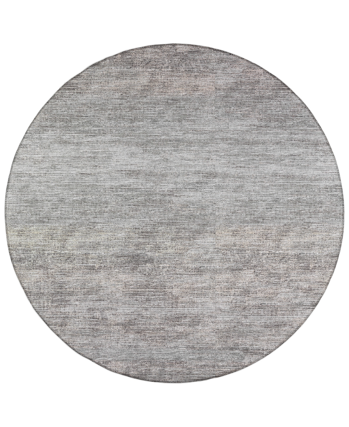 Addison Marston Outdoor Washable AMA31 8' x 8' Round Area Rug - Silver