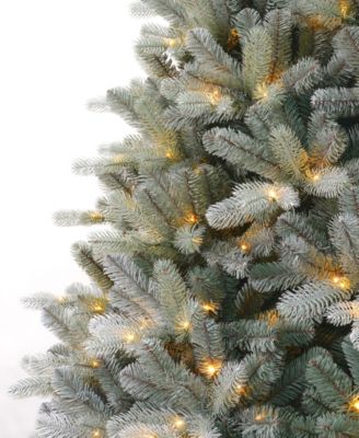 Spruce 7.5' Pre-Lit PE Mixed PVC Tree with Metal Standing, 2450 Tips, 500 Warm LED, EZ-Connect, Remote, Storage Bag