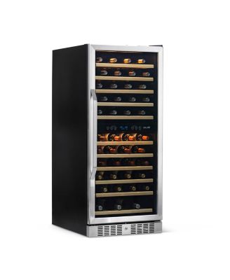 27" Built-in 116 Bottle Dual Zone Compressor Wine Fridge in Stainless Steel, Quiet Operation with Smooth Rolling Shelves